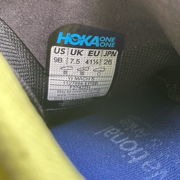 Hoka One One Mach 5 Women’s Size 9 B Neon Burst Running Sneakers Athletic Shoes - Picture 9 of 9